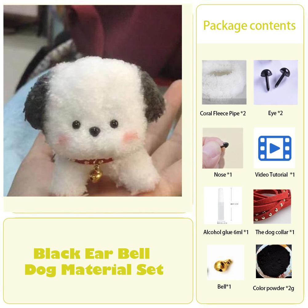 Coral Fleece Material Pipe Chenille Stems Craft Pipe Stems Kit Creative Toys Cute Dog Handmade Material for Kids DIY
