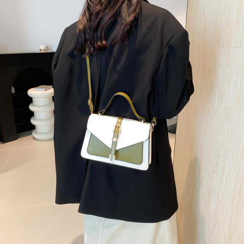 Trendy Chic Women's Small Square Bag Stylish Vintage Crossbody Shoulder Handbag In Brown Orange Blue Green Pu Material