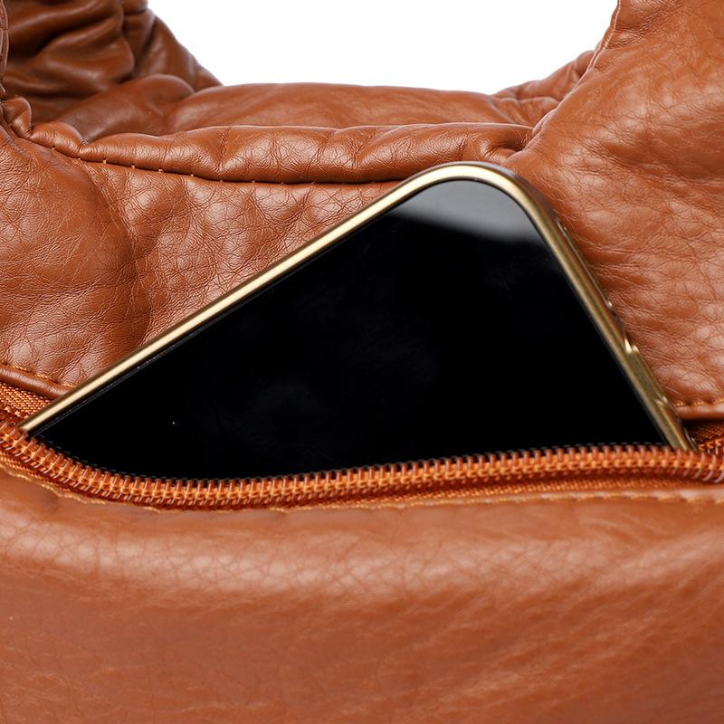 Damemote Store vesker Håndvesker vasket syntetisk skinn Hobo Satchel Skulder Håndveske Tote Veske med Crossbody stropp Topphåndtak Satchel Bags