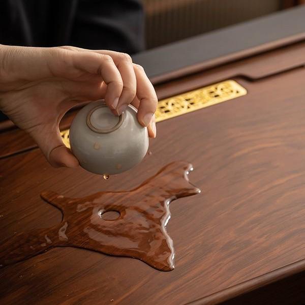 Solid Wood Tea Tray for Gongfu Tea with Drainage System
