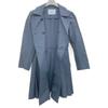Prada 13 Stainless Steel Navy Cotton X Polyester Gathered Trench Coat Coat 38 NavyUsed