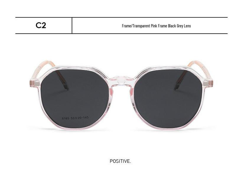 Polygonal Magnetic Gradient Polarized Clip-on Sunglasses for Women - Fashion and Travel Use