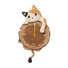 Cat Wall Clock Swinging Tail Pendulum Home Quiet Movement Hotel Analog