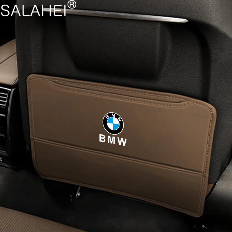 SNLL4 High Quality Car Seat Anti Kick Pad Protector Leather Cover For BMW Performance M Power E90 E91 E92 X3 X5 X6 M3 M5 Car Sticker