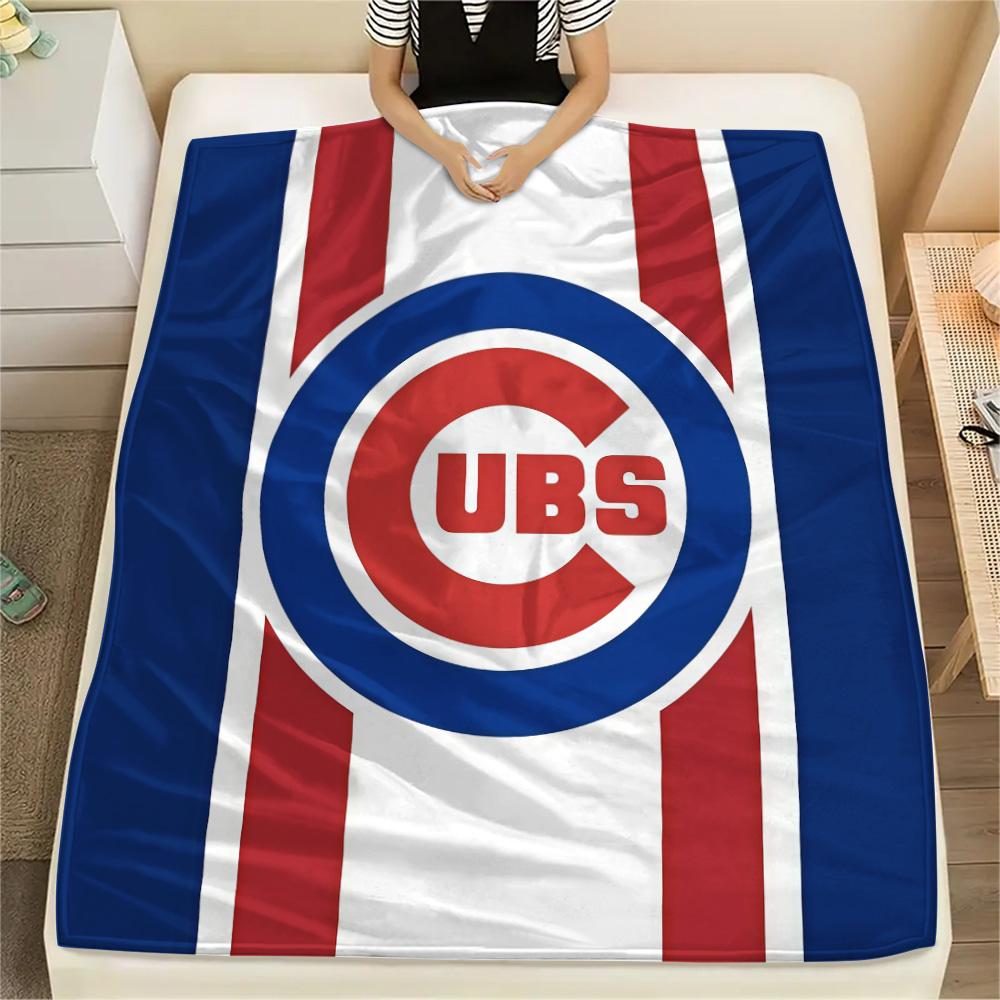 Chicago Cubs Flannel Blanket, High quality Comfortable for All Seasons, Home Decor, Warmth and Comfort