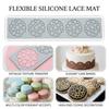 Silicone Lace Mat for Fondant Leaf Heart Bubble Pattern DIY Baking Decorating Tool