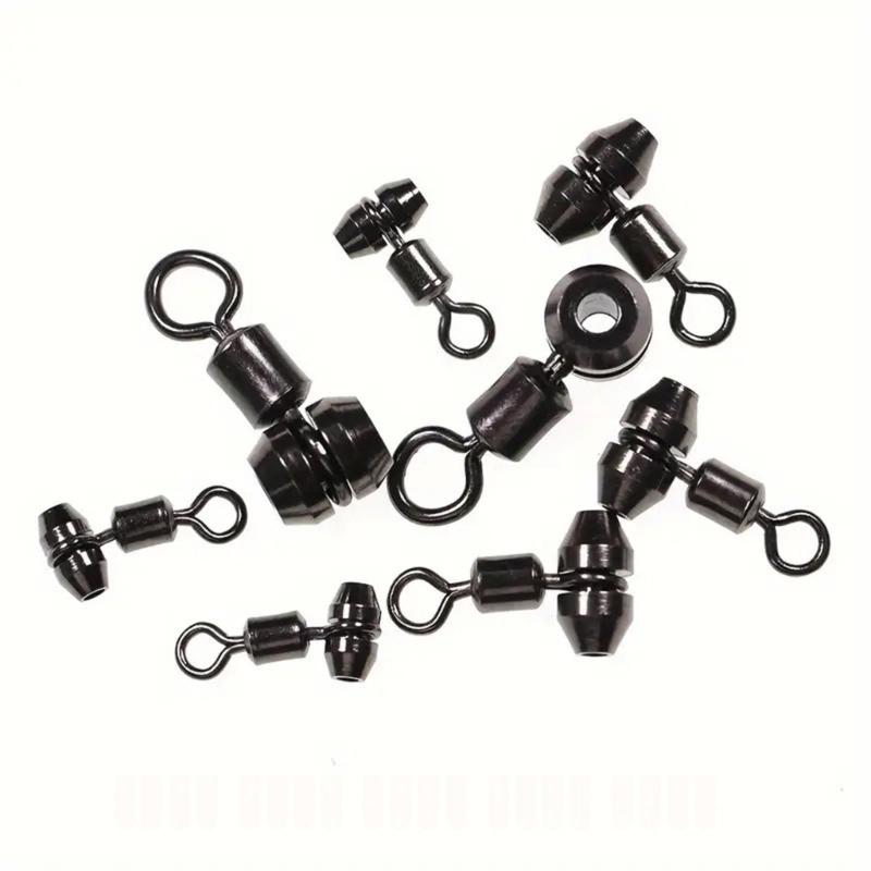 10pcs Saltwater Fishing Rolling Swivels Fishing Tackle Accessories Fishing Rig Line Connector Rotation Line Swivels