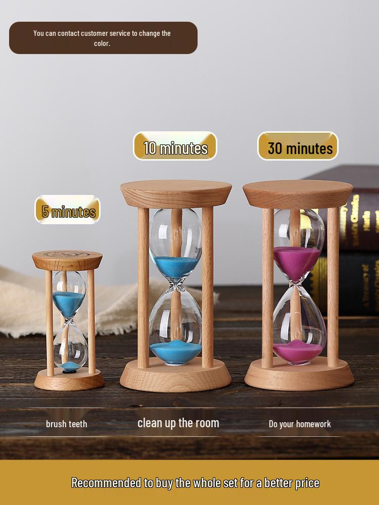 Drop-Proof Hourglass Timer for Children - 5/20/30 Min Options, Learning and Decorative Quicksand Design