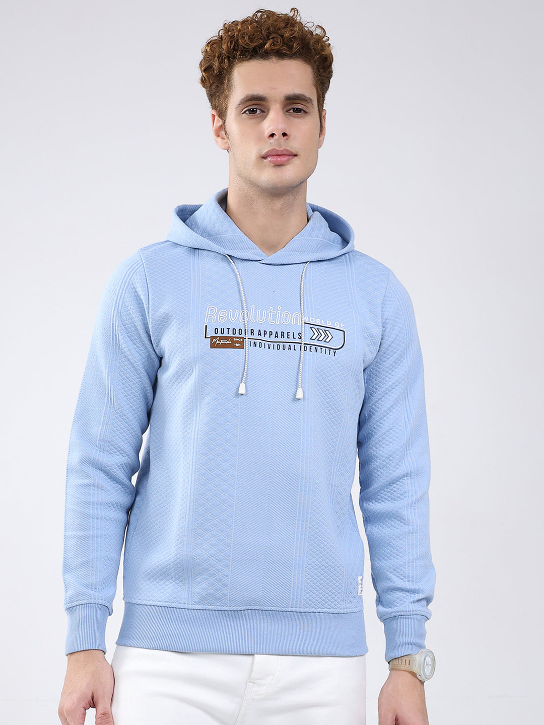Monte Carlo Men Regular Fit Sky Sweatshirt XL