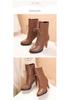 European & American Pointed Toe Lace-up Women's High Heel Ankle Boots, Autumn/Winter Plus Size, Sizes 34-45.