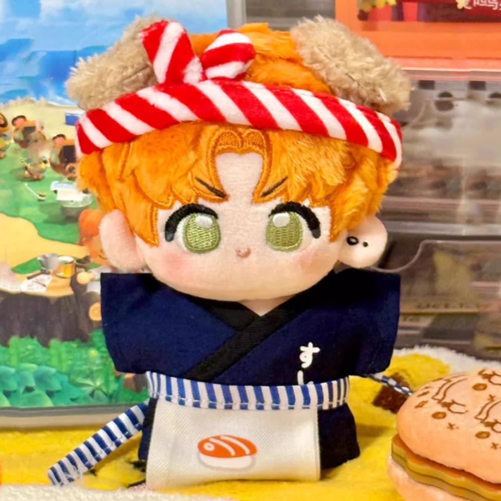 Sushi Chef Doll Clothes Outfit Japanese Style Doll Clothes Set 10cm Cotton Doll