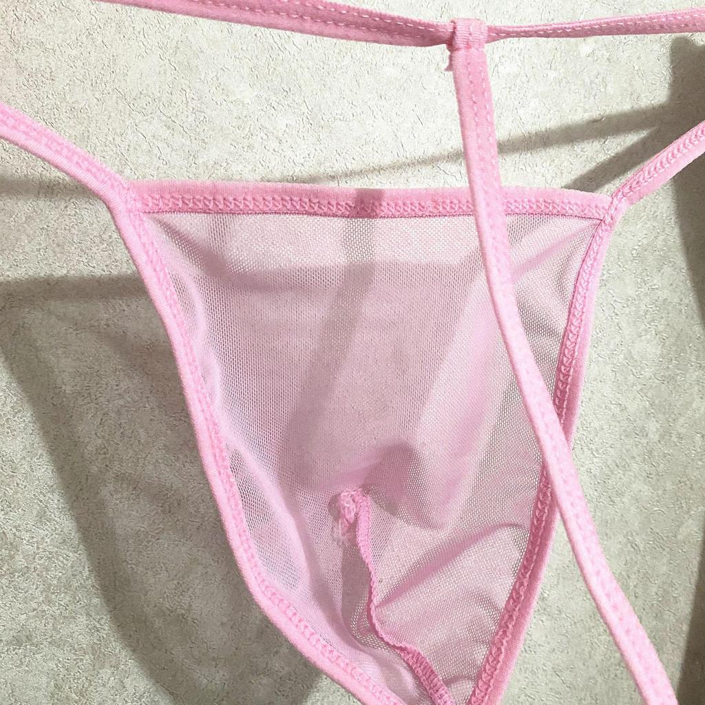 Men’s Pink Mesh Thong: Comfortable, Romantic, and Flirtatious Transparent Underwear