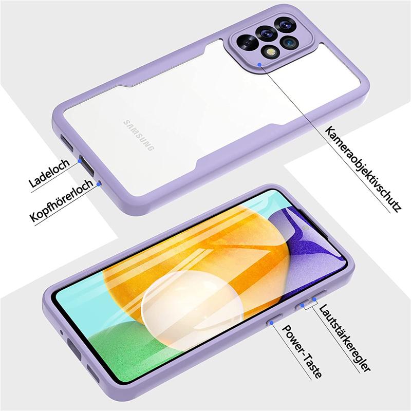 360 Full Protection Clear Case For Samsung Galaxy S22 Ultra S21 A53 A33 A73 A22 A32 A12 A51 Redmi Note 11 10C iPhone 13 12 Pro Max Double-Sided Cover
