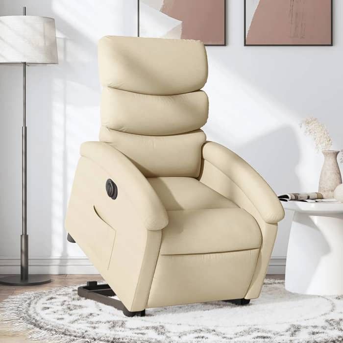 VidaXL Fauteuil Inclinable Électrique, Chaise de Relaxation avec Dossier et Repose-pied Réglables, Siège de Salon, Moderne, 3204011
