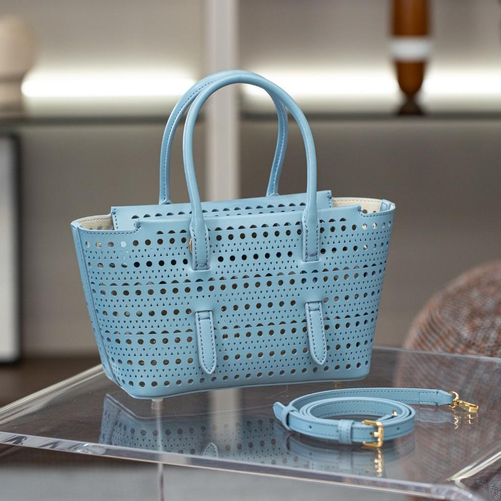 Neo 20th Anniversary Empty Tote Bag Edition Beach Style Casual Genuine Leather Womens Bag Large Capacity Handbag Single Handle Bag