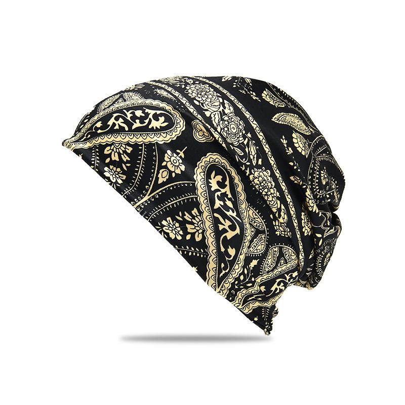 Popular Baotou Stacking Hat Men's and Women's Pullover Hat Scarf Dual-purpose New Printed Headscarf Hat Head