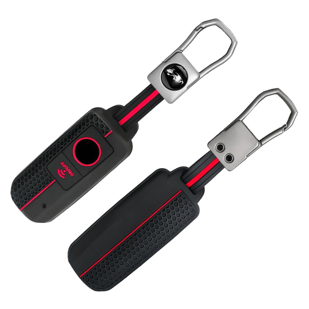 1 Button Silicone Motorcycle Remote Smart Key Case Cover Fob For Yamaha TMAX530 TMAX560 2017-2026 Interior Accessories