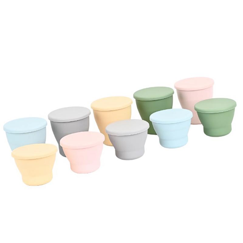 Foldable Silicone Coffee Cup 170ml Leakproof with Lid Portable Lightweight Mug for Backpacking Trip Daily Office