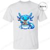 Axolotl-Gaming Anime Men's Women T-shirts Funny Graphic TShirt Tops  O Neck Short-sleeved Tops Summer Korean T Shirt Unisex Tees