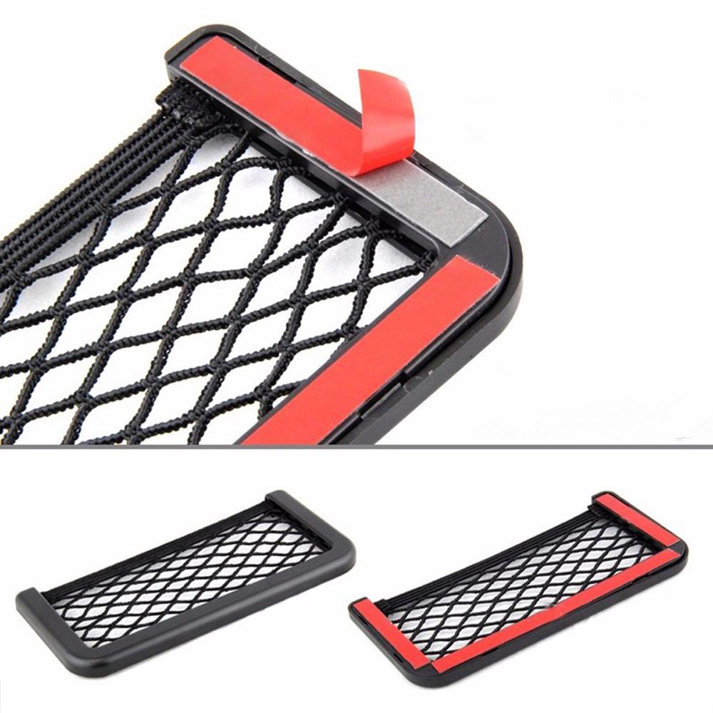 Car Net   Storage Bag Seat Side Back Storage Net Bag Phone Holder     1pcs