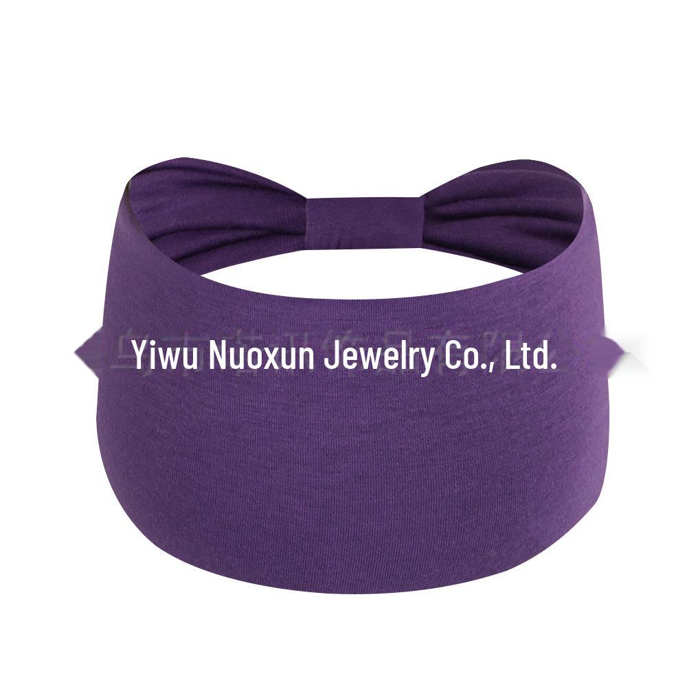 Elastic Wide Side Sports Headband: European & American Style, Sweat-Absorbing, Fashionable Hair Accessories