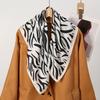 Fashion Zebra Stripes Designer Print Scarf Women 70x70cm Silk Scarves Luxury Bandana Hijab Neckerchief Shawl Kerchief