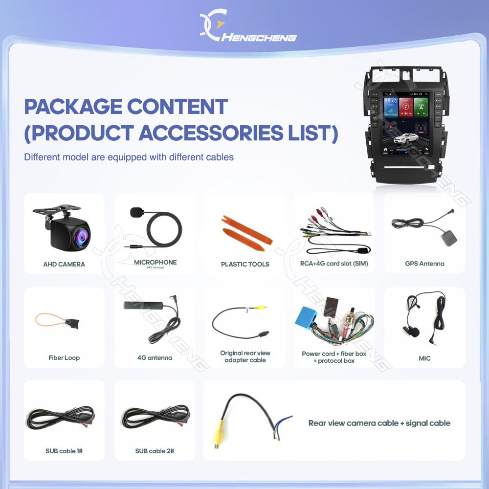 10.4inch Car Radio Multimedia Player GPS Navigation Android13 Auto For Nissan Teana J31 SM5 2003-2007 Carplay 8+256G 4G Car CD