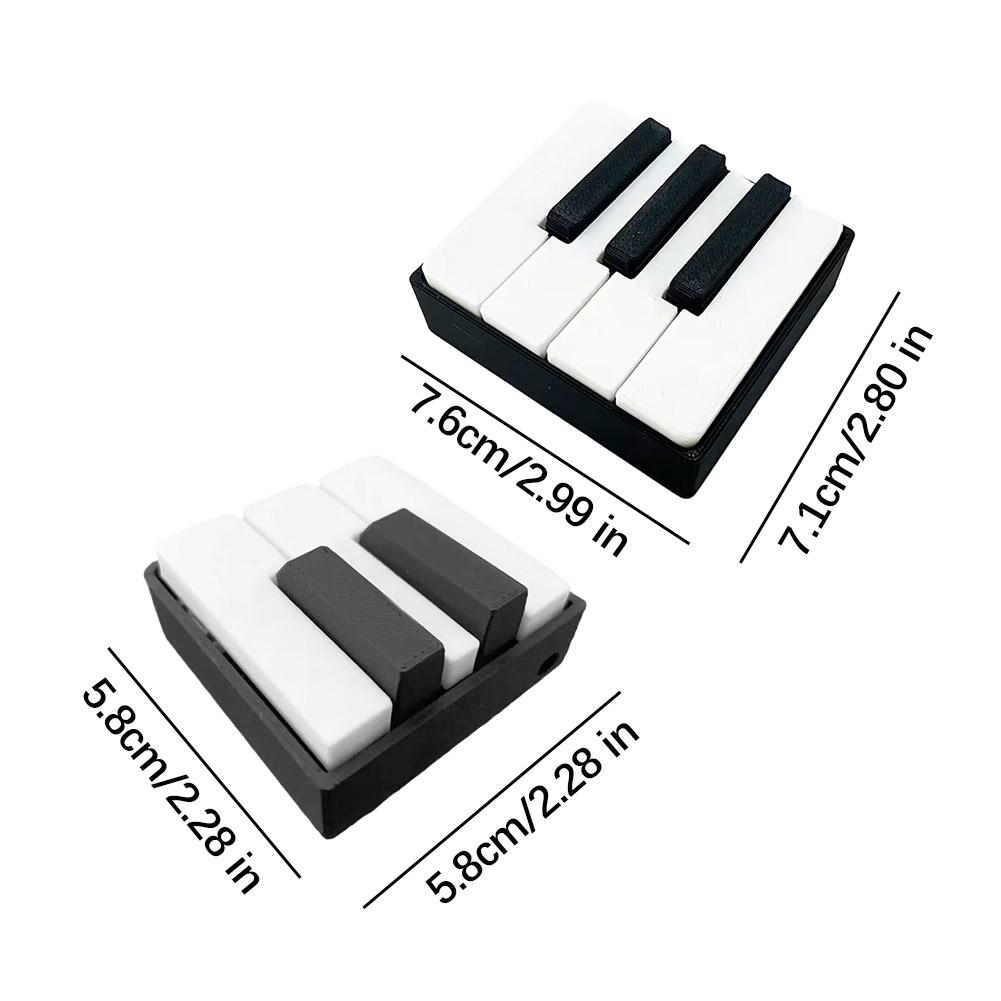 3D Printed Piano Keyboard Clicker Blackwhite Keys Press Type Relax Fidget Toys Desktop Ornament Adult Stress Relief Fidget Toy