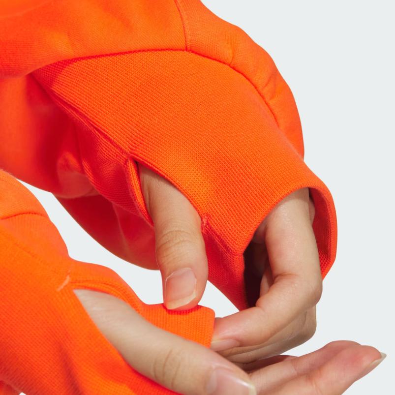 Adidas Spacer Full-Zip Hoodie Solid Color Sports Casual Loose Fit Jacket Women Hoodies Half-Impact-Orange JJ3800