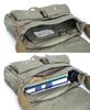 Gootium LM30624AMG Cotton Canvas Shoulder Bag Messenger Bag Unisex Olive Brown