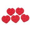 Double-sided Silicone Heart Suction Cup Phone Stand - 6-piece Set