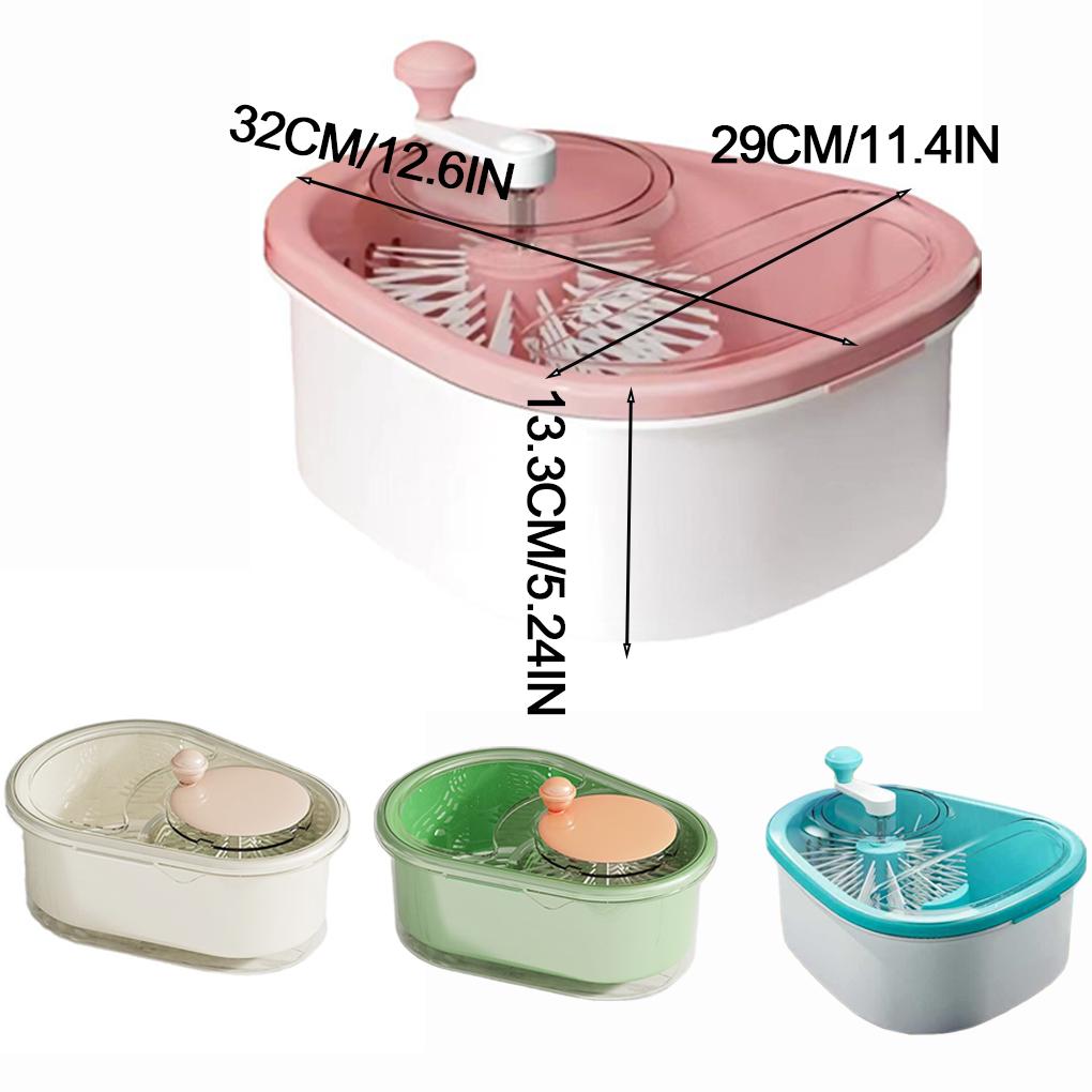 New Portable Vegetable Fruit Cleaning Spinner Labor-Saving Fruit Washers Machine Manual Kitchen Scrubber For Berries Fruits