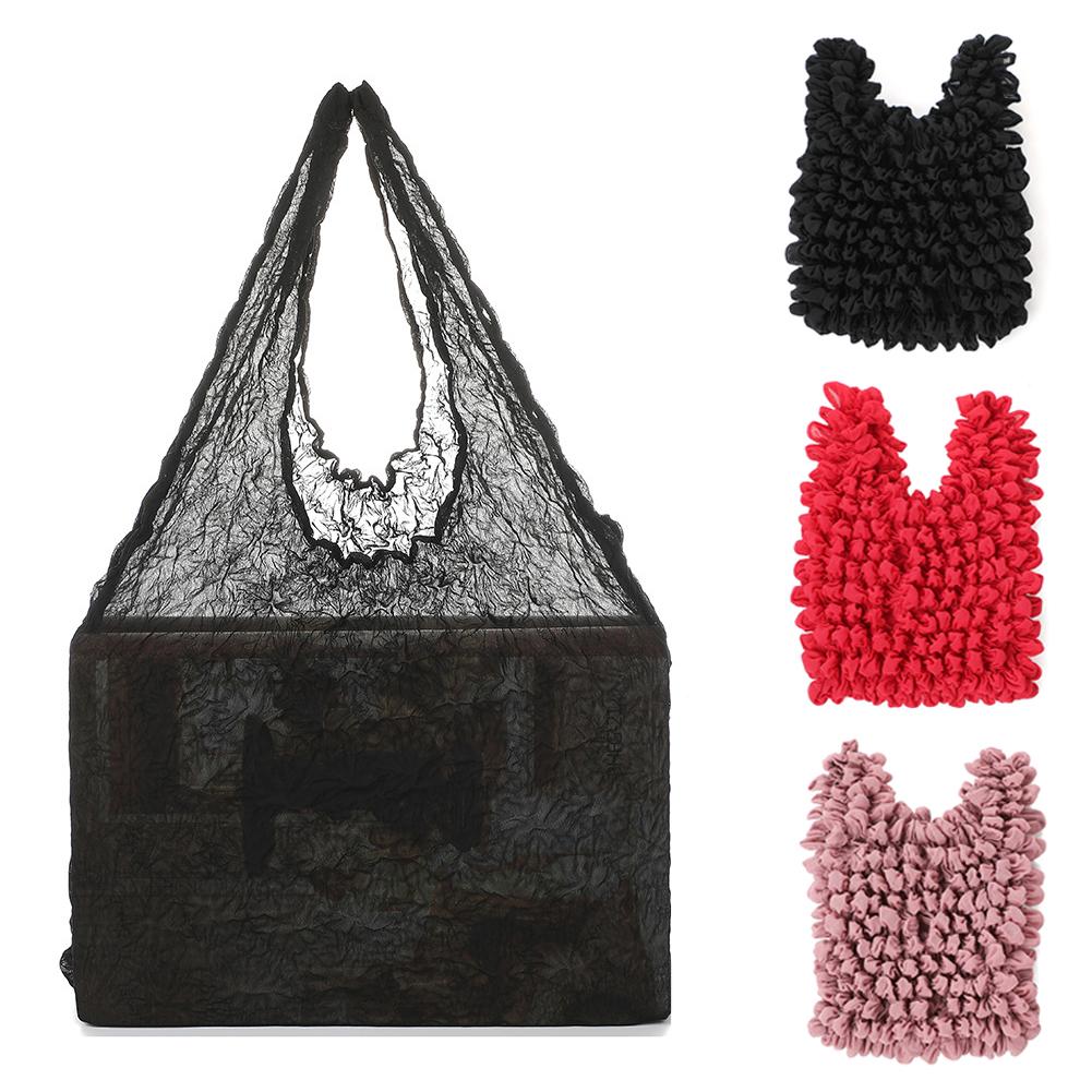 Creative Magic Expansion Fold Pleated Flexible Stretch Bags Shopping Bag Large Capacity Multi Purpose Bubble Elastic Bubble Bag