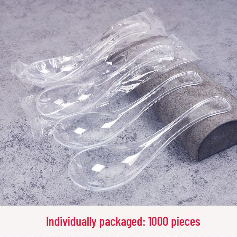 Individually Packaged Disposable Plastic Dessert Spoon