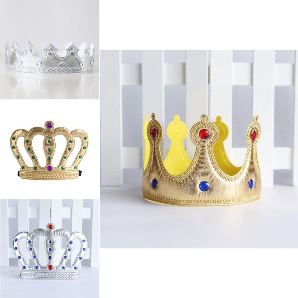 Stilvolle goldene Krone für Kinder, perfekt für Halloween- und Geburtstagsfeiern