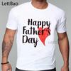 Happy Father Day T Shirt Men Kawaii Cartoon T Shirt Best Dog Dad Ever Print