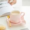 Creative Ceramic Coffee Cup Saucer Macaron Small Fresh Water Cup Ins Style Girls Office Home Ceramic Cup Saucer