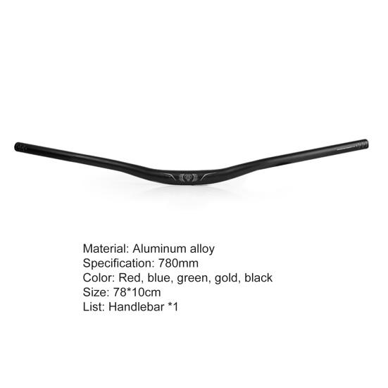 Manillar recto alargado Aleación de aluminio Barra transversal extendida para bicicletas de montaña
