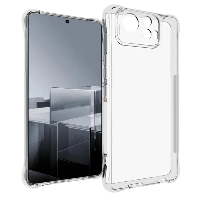 For Asus Zenfone 12 Ultra 5G Back Cover WANLONFENG TM Series 2.0mm Clear TPU Phone Case (Big Lens Hole)