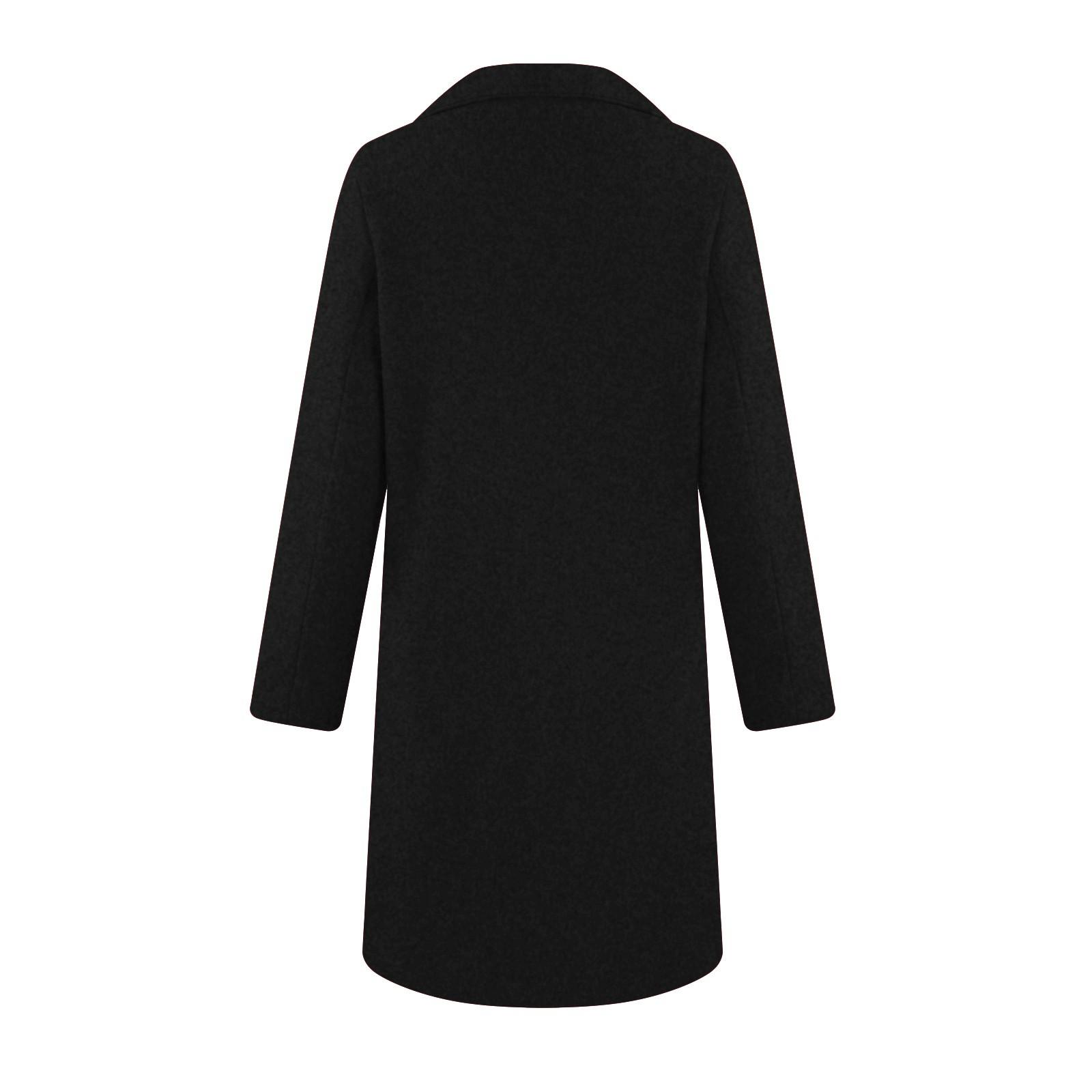 Женское осенне-зимнее длинное шерстяное пальто со скрытыми пуговицами XL красный — фото 3