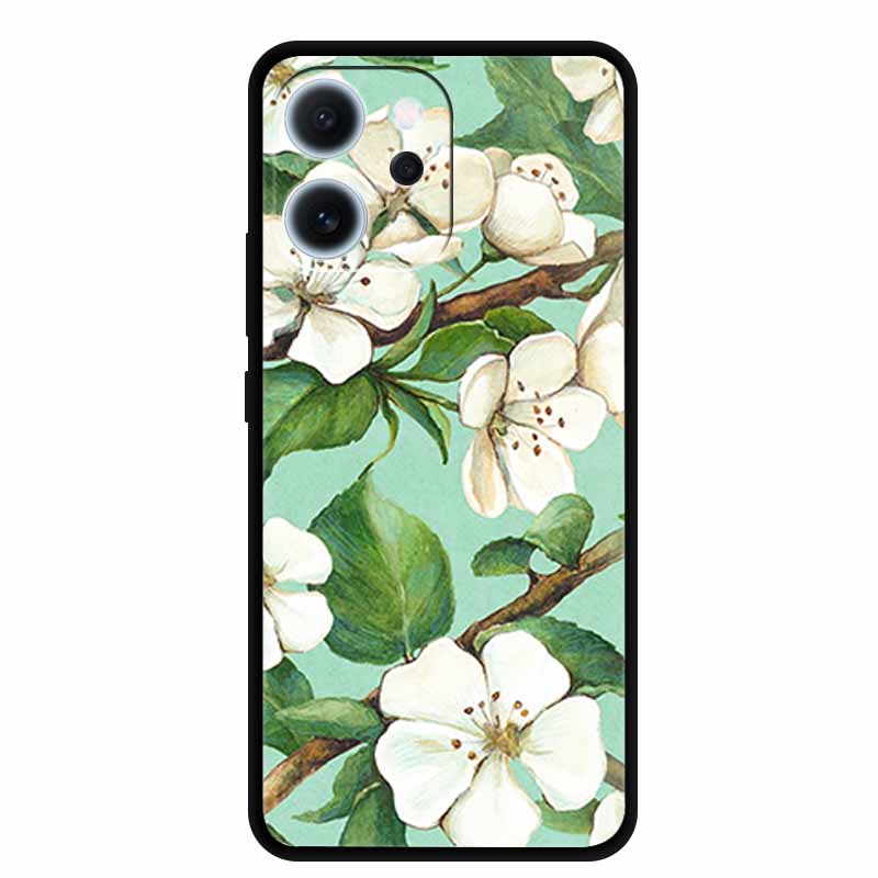 For Oppo Reno15 F Case 3D Flower Emboss Luxury Soft Silicone Phone Back Cover Case For Reno15F Reno 15 F Floral Gift Funda Coque