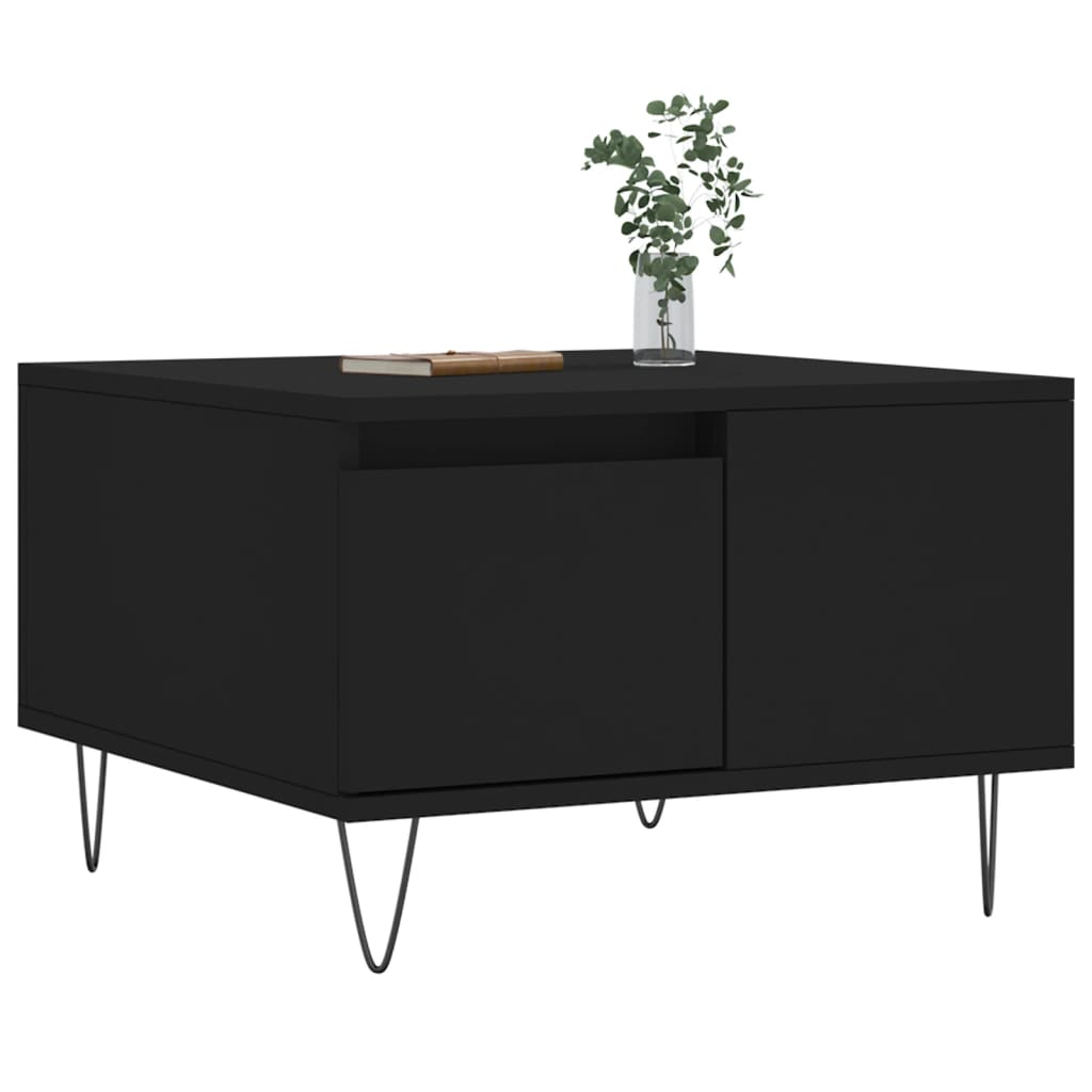Coffee Table Black 55x55x36.5 cm Particleboard