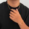 Salircon Elegent Colorful Imitation Crystal Necklace Bracelets Men Trendy Charm Oil Drop Hollow Star Clavicle Choker Y2K Jewelry