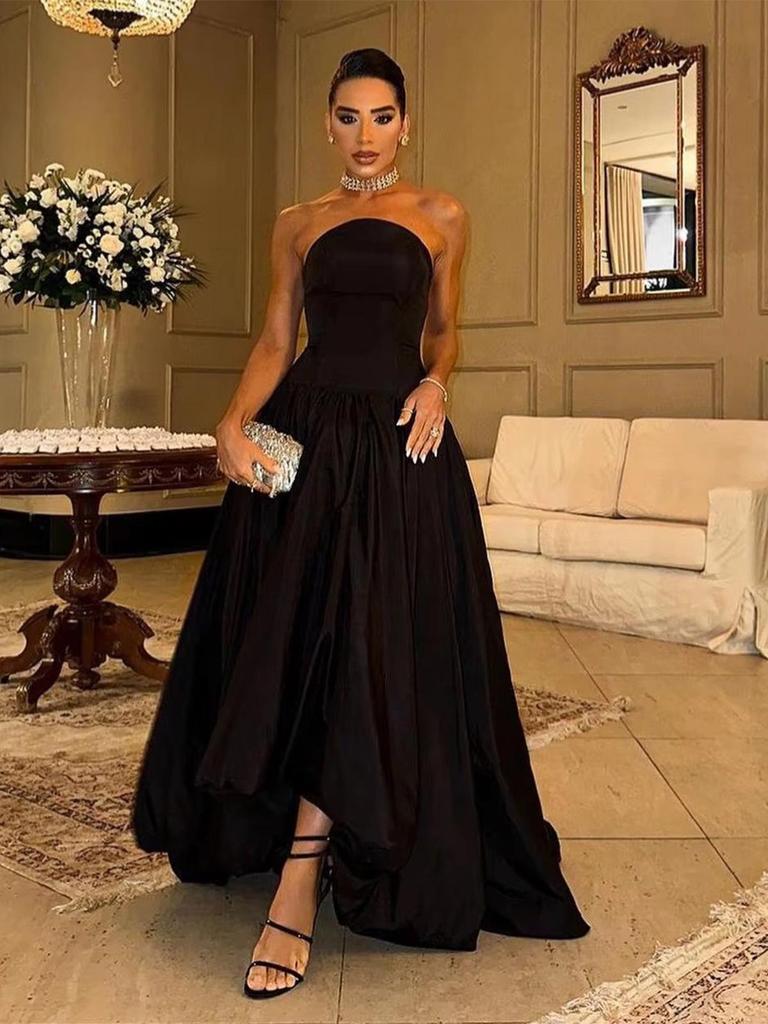 2025 European & American Luxury Women's Strapless Off-the-Shoulder Sleeveless Dress