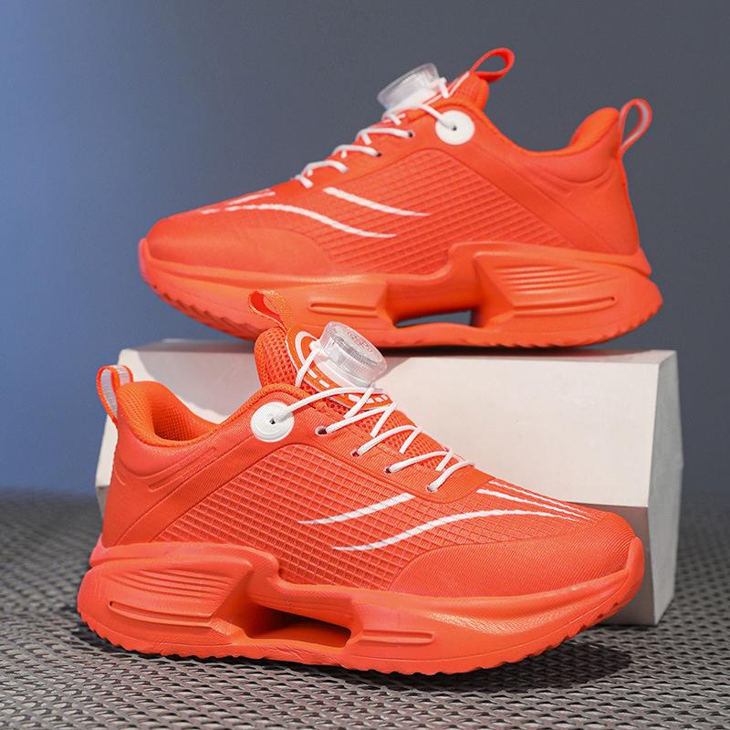 2025 new summer children's dead shadow running shoes men's rotating button sports shoes older children's carbon plate soft-soled running shoes