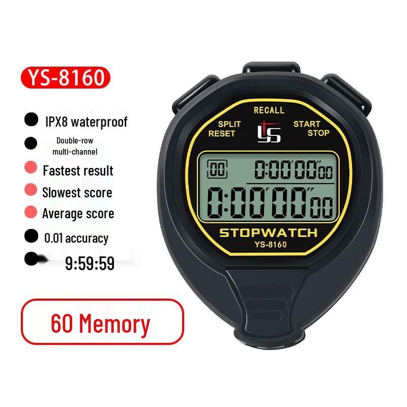 YS Waterproof Digital Sports Stopwatch