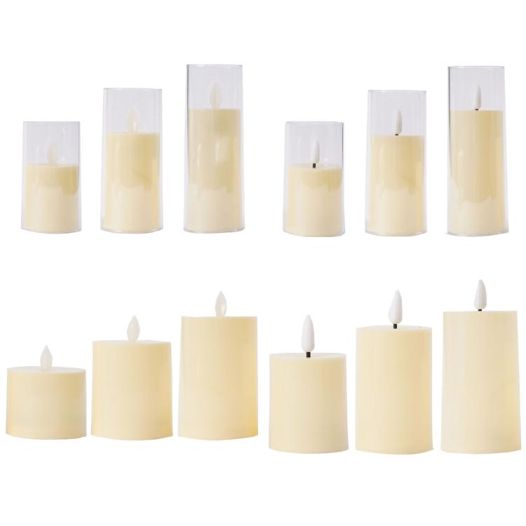 Electronic LED Flameless Candle Lampshade Light with Realistic Flame Holiday