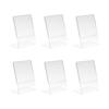 MaT Store Acrylic Stand POP Stand A6 Size Tabletop Pedestal Menu Photo Frame Set of 6