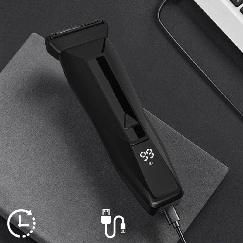Groin & Body Hair Trimmer for Men Electric Trimmer Pubic Trimmer Body Shaver Waterproof Wet/Dry Body Shaver Groomer
