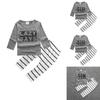 Stylish 2pcs Suit For Baby Kids Featuring Letter Printed Long Sleeve Shirt And Pants